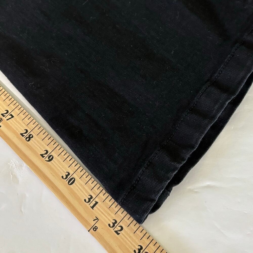 Pretty Little Thing Flare Jeans Size 8 Black High Rise Split Leg Stretch Denim - Picture 10 of 11